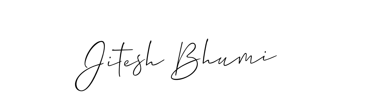 Also we have Jitesh Bhumi name is the best signature style. Create professional handwritten signature collection using Allison_Script autograph style. Jitesh Bhumi signature style 2 images and pictures png