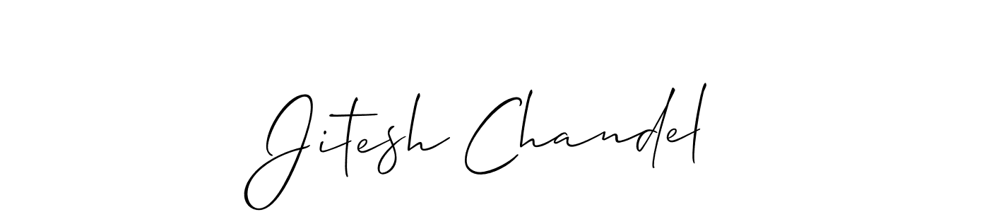 It looks lik you need a new signature style for name Jitesh Chandel. Design unique handwritten (Allison_Script) signature with our free signature maker in just a few clicks. Jitesh Chandel signature style 2 images and pictures png