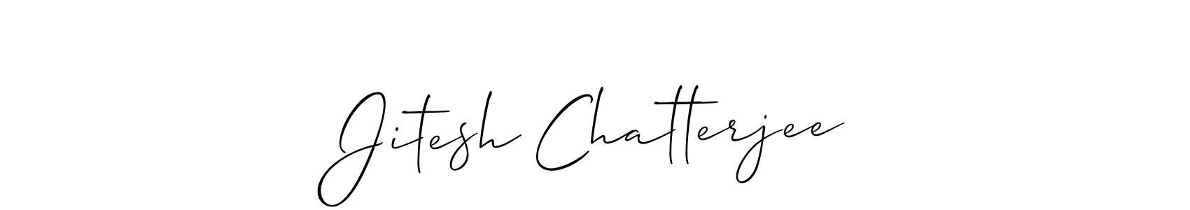 Use a signature maker to create a handwritten signature online. With this signature software, you can design (Allison_Script) your own signature for name Jitesh Chatterjee. Jitesh Chatterjee signature style 2 images and pictures png