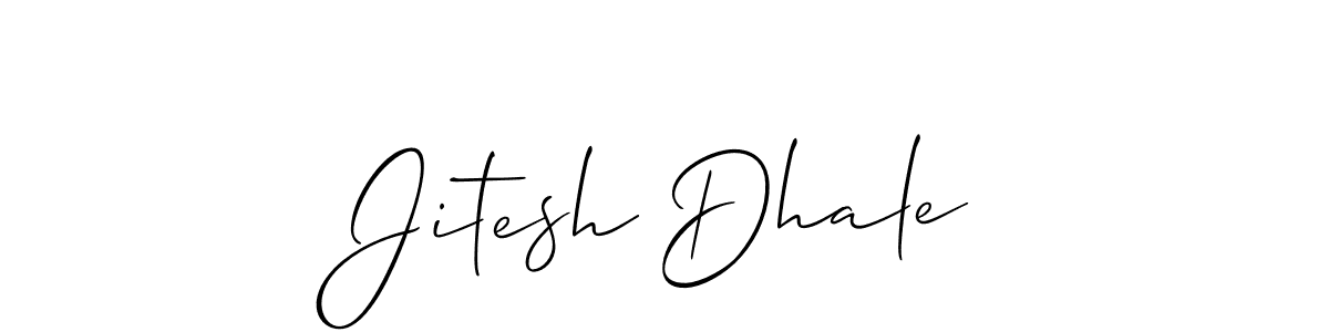 Also we have Jitesh Dhale name is the best signature style. Create professional handwritten signature collection using Allison_Script autograph style. Jitesh Dhale signature style 2 images and pictures png