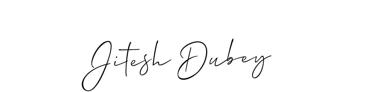 Also we have Jitesh Dubey name is the best signature style. Create professional handwritten signature collection using Allison_Script autograph style. Jitesh Dubey signature style 2 images and pictures png