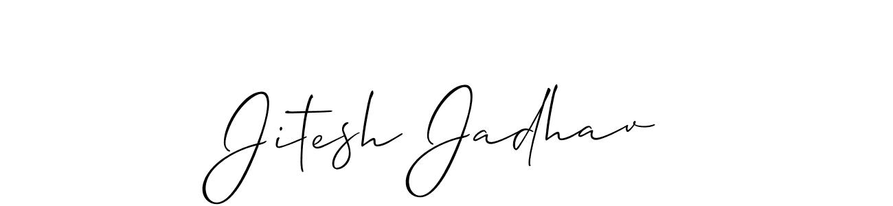 Also we have Jitesh Jadhav name is the best signature style. Create professional handwritten signature collection using Allison_Script autograph style. Jitesh Jadhav signature style 2 images and pictures png