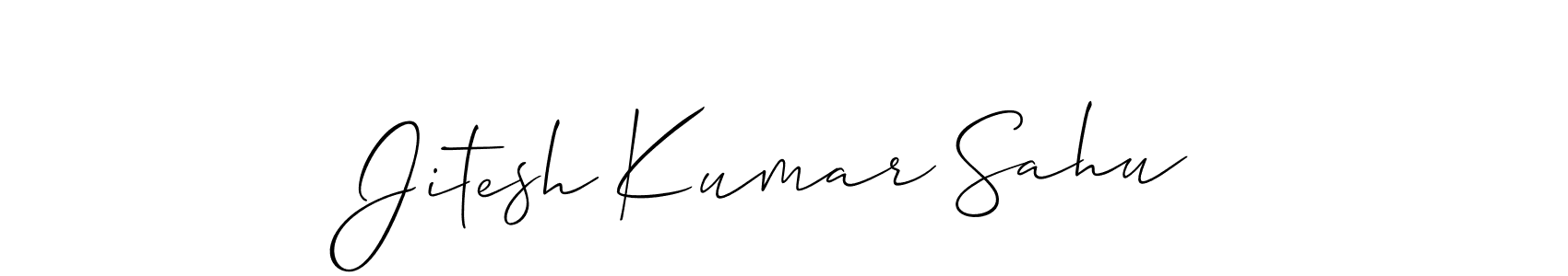 How to make Jitesh Kumar Sahu signature? Allison_Script is a professional autograph style. Create handwritten signature for Jitesh Kumar Sahu name. Jitesh Kumar Sahu signature style 2 images and pictures png