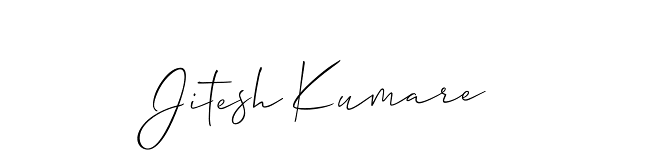 How to make Jitesh Kumare name signature. Use Allison_Script style for creating short signs online. This is the latest handwritten sign. Jitesh Kumare signature style 2 images and pictures png