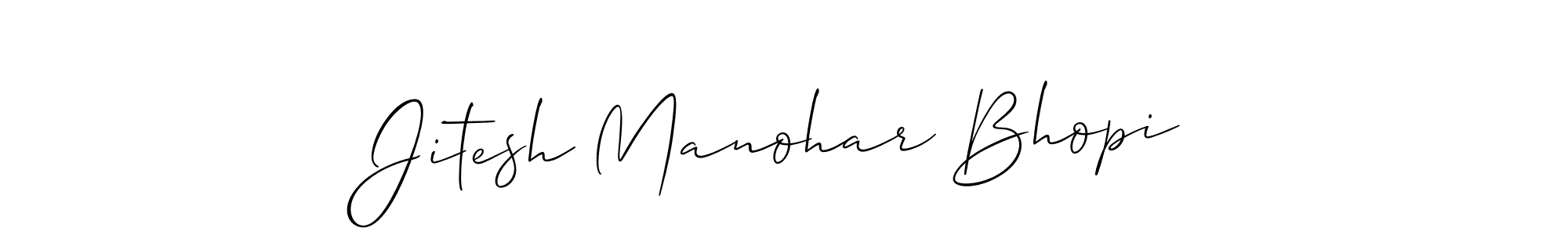 Use a signature maker to create a handwritten signature online. With this signature software, you can design (Allison_Script) your own signature for name Jitesh Manohar Bhopi. Jitesh Manohar Bhopi signature style 2 images and pictures png