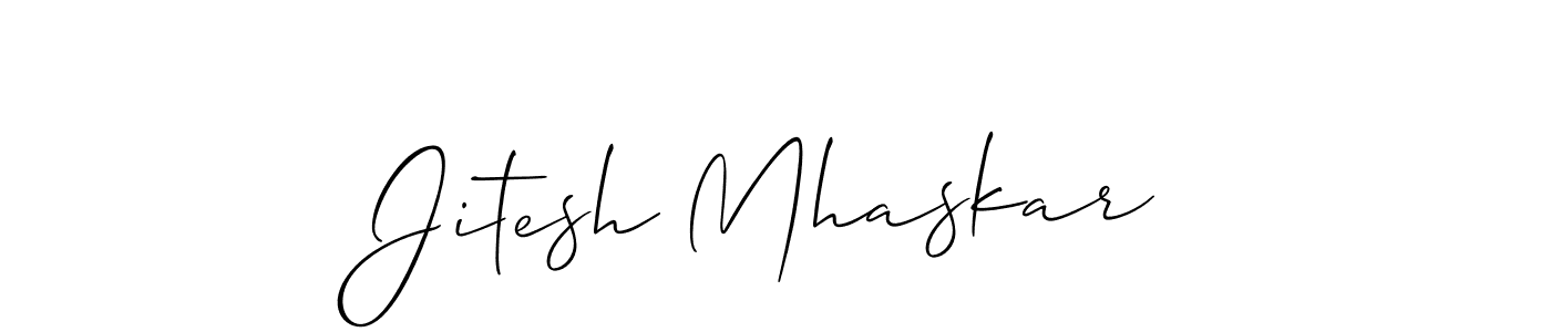 This is the best signature style for the Jitesh Mhaskar name. Also you like these signature font (Allison_Script). Mix name signature. Jitesh Mhaskar signature style 2 images and pictures png