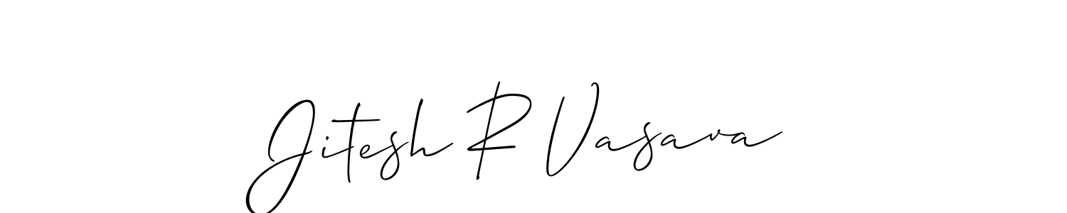 How to make Jitesh R Vasava signature? Allison_Script is a professional autograph style. Create handwritten signature for Jitesh R Vasava name. Jitesh R Vasava signature style 2 images and pictures png