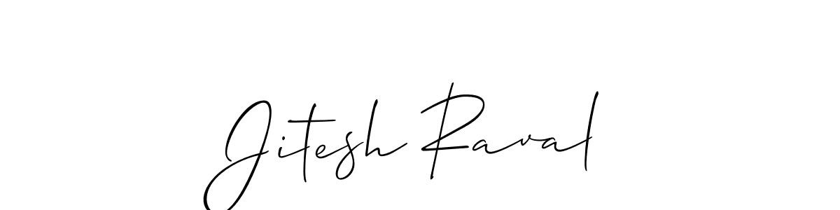 It looks lik you need a new signature style for name Jitesh Raval. Design unique handwritten (Allison_Script) signature with our free signature maker in just a few clicks. Jitesh Raval signature style 2 images and pictures png