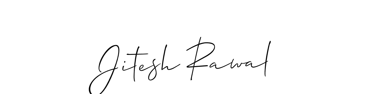 Design your own signature with our free online signature maker. With this signature software, you can create a handwritten (Allison_Script) signature for name Jitesh Rawal. Jitesh Rawal signature style 2 images and pictures png