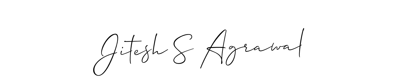 Make a short Jitesh S Agrawal signature style. Manage your documents anywhere anytime using Allison_Script. Create and add eSignatures, submit forms, share and send files easily. Jitesh S Agrawal signature style 2 images and pictures png