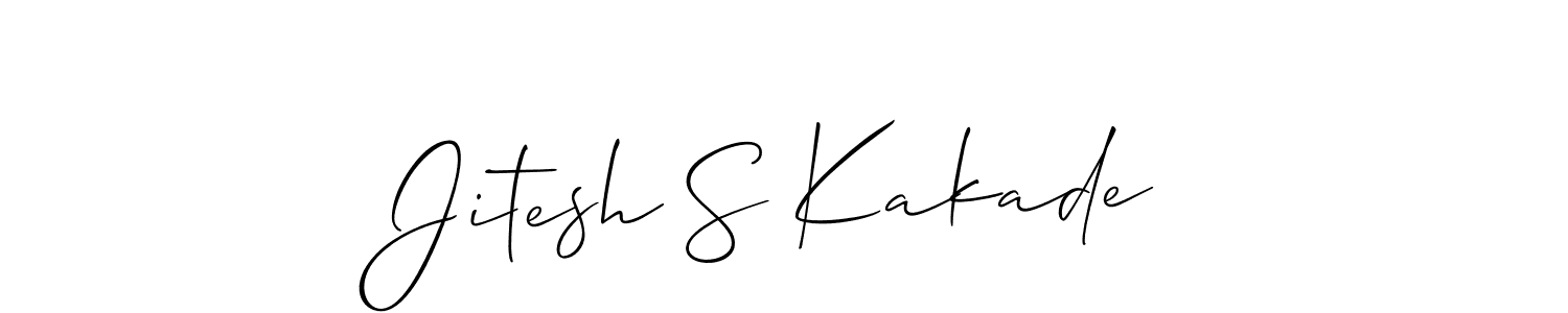 Similarly Allison_Script is the best handwritten signature design. Signature creator online .You can use it as an online autograph creator for name Jitesh S Kakade. Jitesh S Kakade signature style 2 images and pictures png