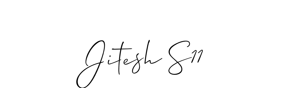 Jitesh S11 stylish signature style. Best Handwritten Sign (Allison_Script) for my name. Handwritten Signature Collection Ideas for my name Jitesh S11. Jitesh S11 signature style 2 images and pictures png