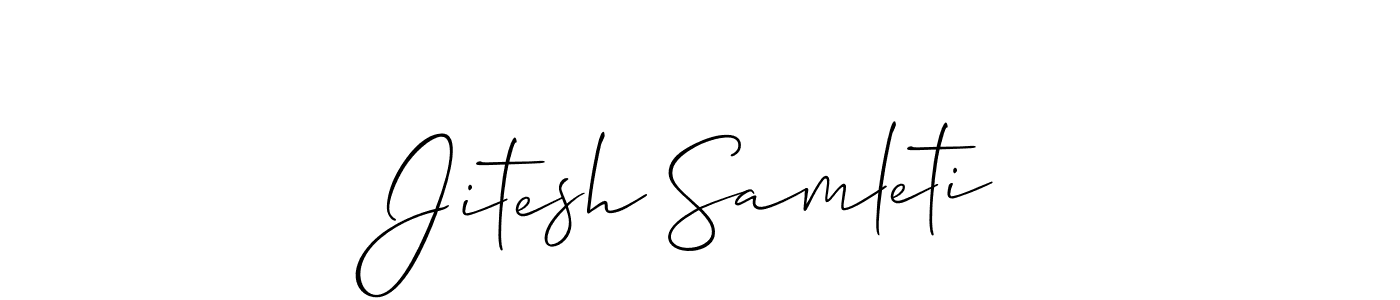 You can use this online signature creator to create a handwritten signature for the name Jitesh Samleti. This is the best online autograph maker. Jitesh Samleti signature style 2 images and pictures png