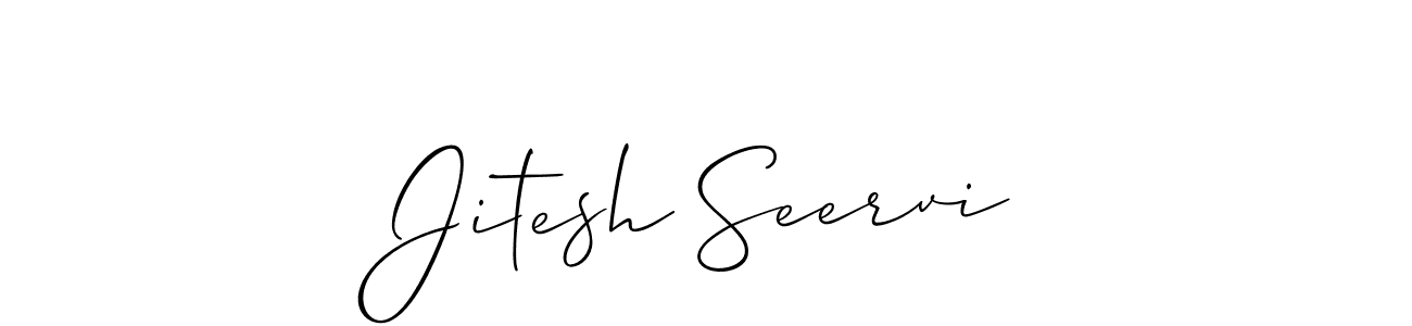 How to make Jitesh Seervi name signature. Use Allison_Script style for creating short signs online. This is the latest handwritten sign. Jitesh Seervi signature style 2 images and pictures png