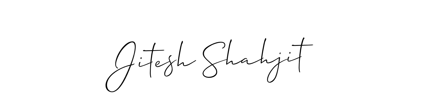 How to make Jitesh Shahjit signature? Allison_Script is a professional autograph style. Create handwritten signature for Jitesh Shahjit name. Jitesh Shahjit signature style 2 images and pictures png