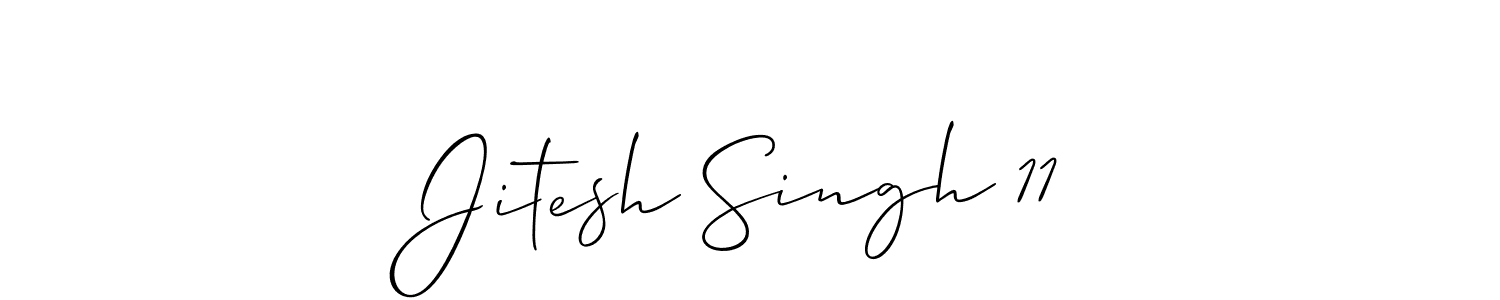 The best way (Allison_Script) to make a short signature is to pick only two or three words in your name. The name Jitesh Singh 11 include a total of six letters. For converting this name. Jitesh Singh 11 signature style 2 images and pictures png