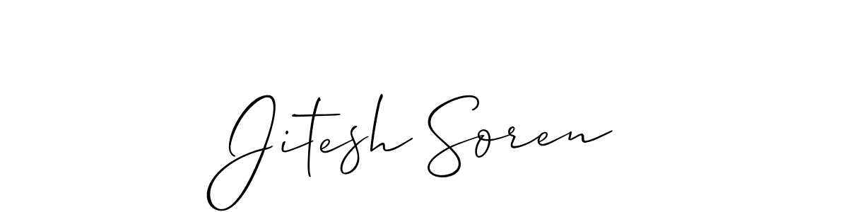Design your own signature with our free online signature maker. With this signature software, you can create a handwritten (Allison_Script) signature for name Jitesh Soren. Jitesh Soren signature style 2 images and pictures png