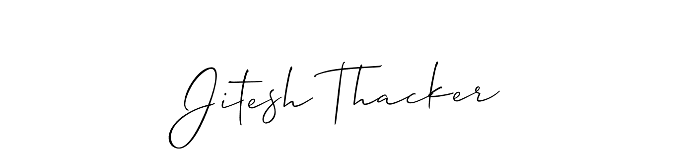 Similarly Allison_Script is the best handwritten signature design. Signature creator online .You can use it as an online autograph creator for name Jitesh Thacker. Jitesh Thacker signature style 2 images and pictures png