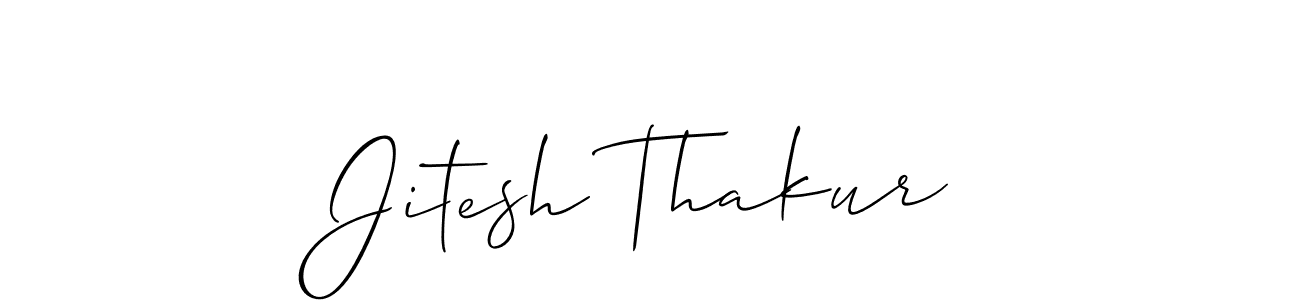 How to make Jitesh Thakur name signature. Use Allison_Script style for creating short signs online. This is the latest handwritten sign. Jitesh Thakur signature style 2 images and pictures png