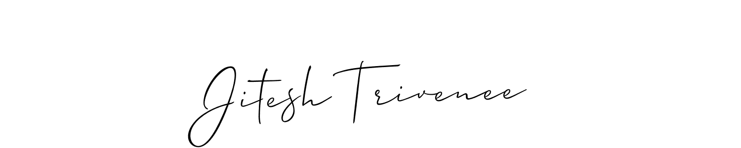 if you are searching for the best signature style for your name Jitesh Trivenee. so please give up your signature search. here we have designed multiple signature styles  using Allison_Script. Jitesh Trivenee signature style 2 images and pictures png