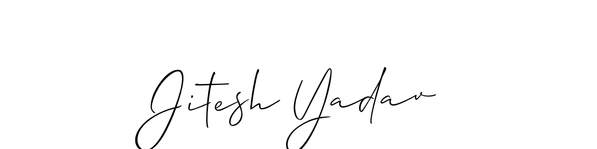 Also we have Jitesh Yadav name is the best signature style. Create professional handwritten signature collection using Allison_Script autograph style. Jitesh Yadav signature style 2 images and pictures png