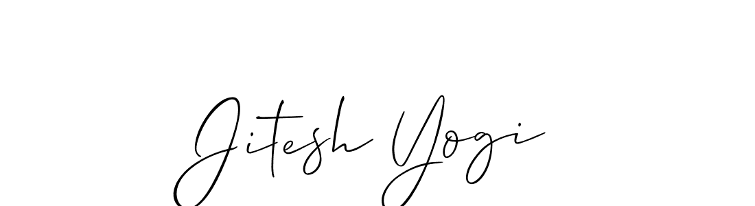 Design your own signature with our free online signature maker. With this signature software, you can create a handwritten (Allison_Script) signature for name Jitesh Yogi. Jitesh Yogi signature style 2 images and pictures png