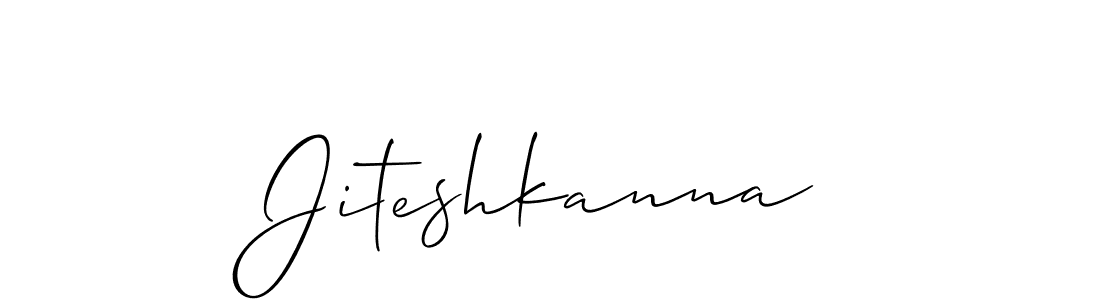 Design your own signature with our free online signature maker. With this signature software, you can create a handwritten (Allison_Script) signature for name Jiteshkanna. Jiteshkanna signature style 2 images and pictures png