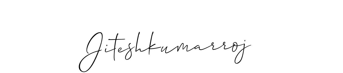 Also we have Jiteshkumarroj name is the best signature style. Create professional handwritten signature collection using Allison_Script autograph style. Jiteshkumarroj signature style 2 images and pictures png
