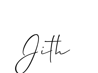 The best way (Allison_Script) to make a short signature is to pick only two or three words in your name. The name Jith include a total of six letters. For converting this name. Jith signature style 2 images and pictures png