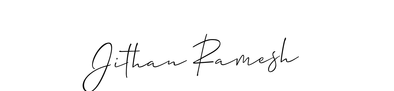 Create a beautiful signature design for name Jithan Ramesh. With this signature (Allison_Script) fonts, you can make a handwritten signature for free. Jithan Ramesh signature style 2 images and pictures png