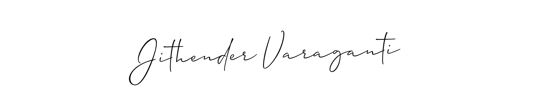 Allison_Script is a professional signature style that is perfect for those who want to add a touch of class to their signature. It is also a great choice for those who want to make their signature more unique. Get Jithender Varaganti name to fancy signature for free. Jithender Varaganti signature style 2 images and pictures png