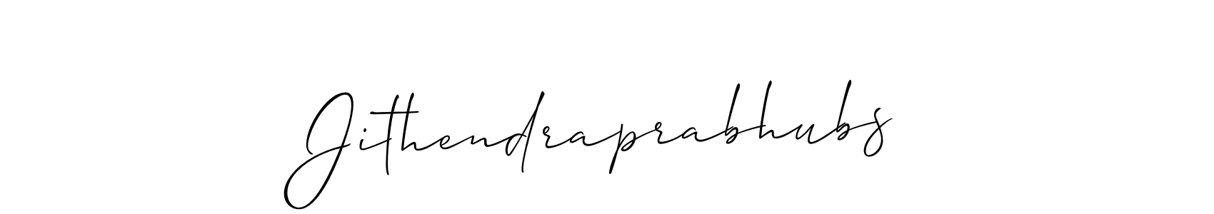 How to make Jithendraprabhubs name signature. Use Allison_Script style for creating short signs online. This is the latest handwritten sign. Jithendraprabhubs signature style 2 images and pictures png