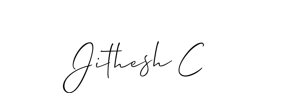 Also we have Jithesh C name is the best signature style. Create professional handwritten signature collection using Allison_Script autograph style. Jithesh C signature style 2 images and pictures png