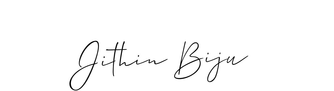 Make a short Jithin Biju signature style. Manage your documents anywhere anytime using Allison_Script. Create and add eSignatures, submit forms, share and send files easily. Jithin Biju signature style 2 images and pictures png