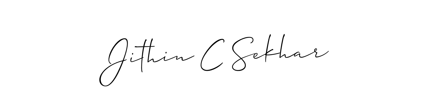 You can use this online signature creator to create a handwritten signature for the name Jithin C Sekhar. This is the best online autograph maker. Jithin C Sekhar signature style 2 images and pictures png