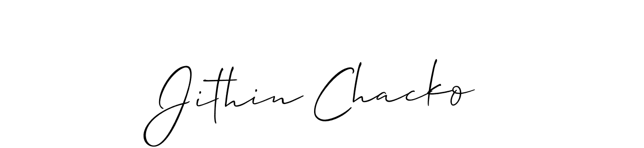 Create a beautiful signature design for name Jithin Chacko. With this signature (Allison_Script) fonts, you can make a handwritten signature for free. Jithin Chacko signature style 2 images and pictures png