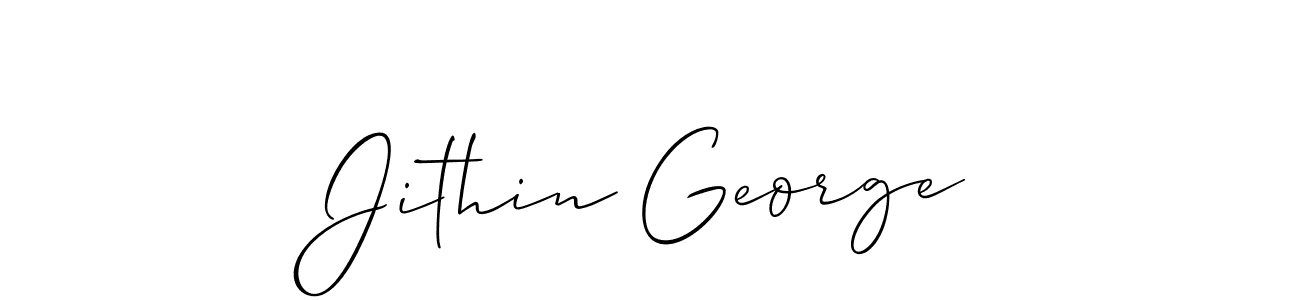 You should practise on your own different ways (Allison_Script) to write your name (Jithin George) in signature. don't let someone else do it for you. Jithin George signature style 2 images and pictures png