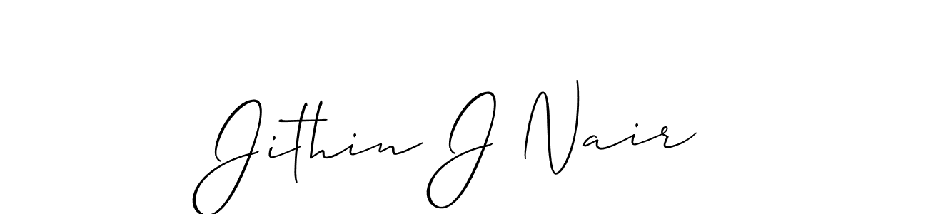Allison_Script is a professional signature style that is perfect for those who want to add a touch of class to their signature. It is also a great choice for those who want to make their signature more unique. Get Jithin J Nair name to fancy signature for free. Jithin J Nair signature style 2 images and pictures png