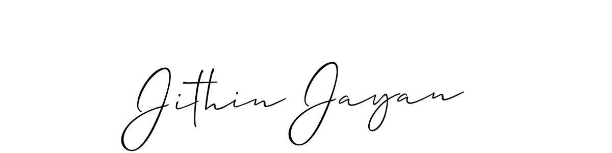 Also we have Jithin Jayan name is the best signature style. Create professional handwritten signature collection using Allison_Script autograph style. Jithin Jayan signature style 2 images and pictures png