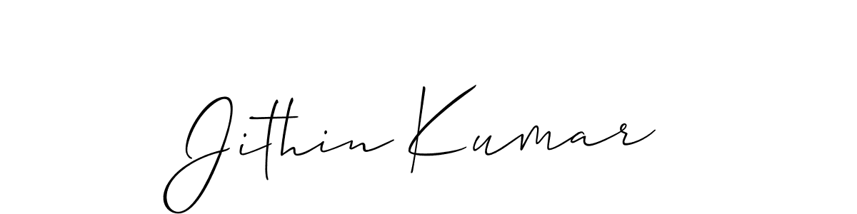 Jithin Kumar stylish signature style. Best Handwritten Sign (Allison_Script) for my name. Handwritten Signature Collection Ideas for my name Jithin Kumar. Jithin Kumar signature style 2 images and pictures png