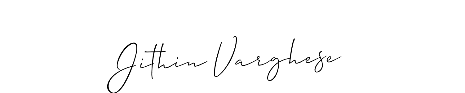 Also You can easily find your signature by using the search form. We will create Jithin Varghese name handwritten signature images for you free of cost using Allison_Script sign style. Jithin Varghese signature style 2 images and pictures png