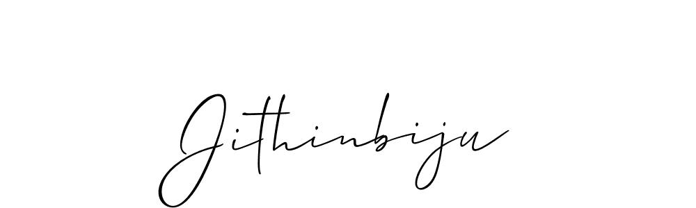 Allison_Script is a professional signature style that is perfect for those who want to add a touch of class to their signature. It is also a great choice for those who want to make their signature more unique. Get Jithinbiju name to fancy signature for free. Jithinbiju signature style 2 images and pictures png