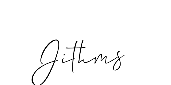 Create a beautiful signature design for name Jithms. With this signature (Allison_Script) fonts, you can make a handwritten signature for free. Jithms signature style 2 images and pictures png