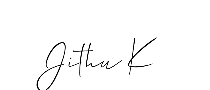 Best and Professional Signature Style for Jithu K. Allison_Script Best Signature Style Collection. Jithu K signature style 2 images and pictures png