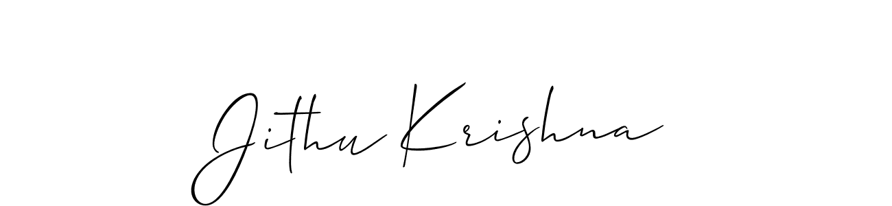 How to make Jithu Krishna signature? Allison_Script is a professional autograph style. Create handwritten signature for Jithu Krishna name. Jithu Krishna signature style 2 images and pictures png