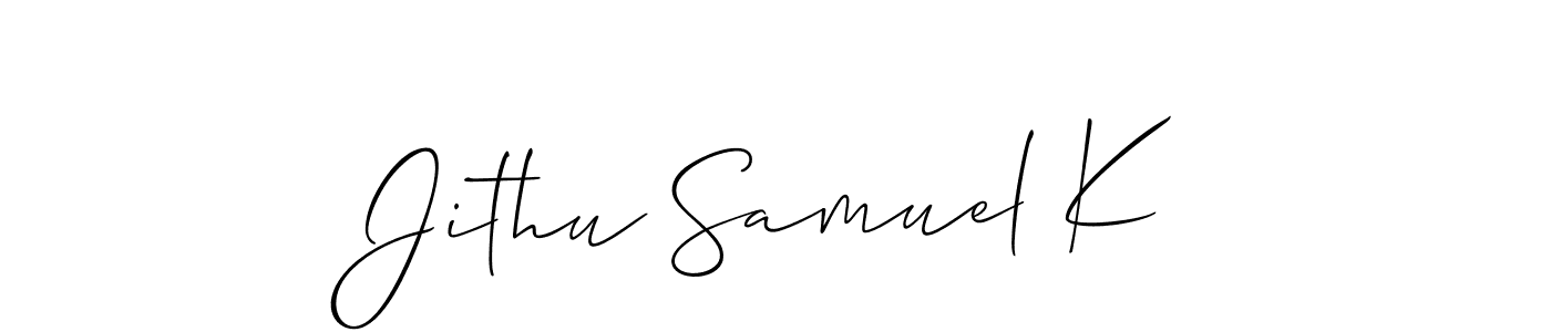 Once you've used our free online signature maker to create your best signature Allison_Script style, it's time to enjoy all of the benefits that Jithu Samuel K name signing documents. Jithu Samuel K signature style 2 images and pictures png