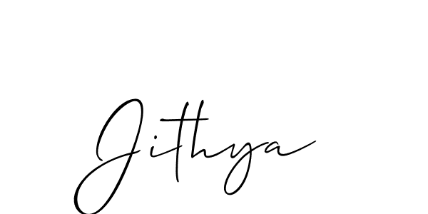 How to Draw Jithya signature style? Allison_Script is a latest design signature styles for name Jithya. Jithya signature style 2 images and pictures png