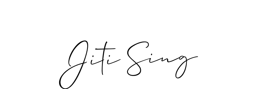 You should practise on your own different ways (Allison_Script) to write your name (Jiti Sing) in signature. don't let someone else do it for you. Jiti Sing signature style 2 images and pictures png