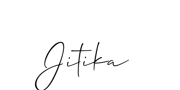 Similarly Allison_Script is the best handwritten signature design. Signature creator online .You can use it as an online autograph creator for name Jitika. Jitika signature style 2 images and pictures png