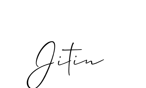 Make a beautiful signature design for name Jitin. With this signature (Allison_Script) style, you can create a handwritten signature for free. Jitin signature style 2 images and pictures png